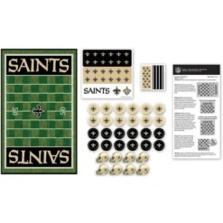 MasterPieces Officially Licensed NFL New Orleans Saints Checkers Board Game For Families And Kids Ages 6 And Up -Games and Puzzles Shop GUEST 612c62fe 1f07 490c 9781 bd034a7a9ec1