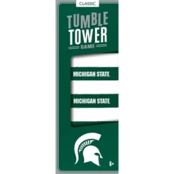 MasterPieces Real Wood Block Tumble Towers - NCAA Michigan State Spartans
