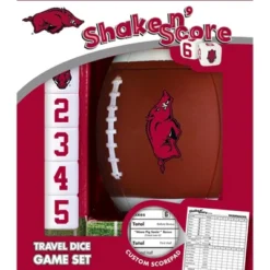 MasterPieces Officially Licsenced NCAA Arkansas Razorbacks Shake N' Score Dice Game For Age 6 And Up