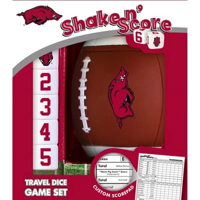 MasterPieces Officially Licsenced NCAA Arkansas Razorbacks Shake N' Score Dice Game For Age 6 And Up 3 MasterPieces Officially Licsenced NCAA Arkansas Razorbacks Shake N' Score Dice Game For Age 6 And Up