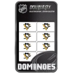 MasterPieces Officially Licensed NHL Pittsburgh Penguins 28 Piece Dominoes Game For Adults