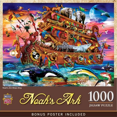 MasterPieces 1000 Piece Puzzle - Noah's Ark Ships Ahoy - 19.25"x26.75" 3 MasterPieces 1000 Piece Puzzle - Noah's Ark Ships Ahoy - 19.25"x26.75"
