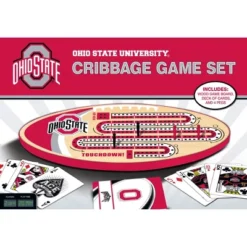 MasterPieces Officially Licensed NCAA Ohio State Buckeyes Wooden Cribbage Game For Adults