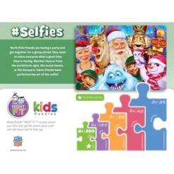 MasterPieces 100 Piece Jigsaw Puzzle - Selfies Holly Jolly - 14"x19" -Games and Puzzles Shop GUEST 6e9663f3 ada8 476f 9759 b6fde2ea02f3