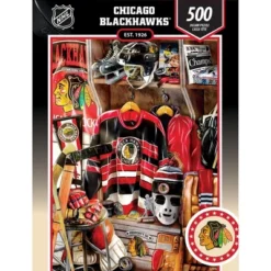 MasterPieces 500 Piece Puzzle - Chicago Blackhawks Locker Room - 15"x21"