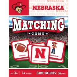 MasterPieces Officially Licensed NCAA Nebraska Cornhuskers Matching Game For Kids And Families