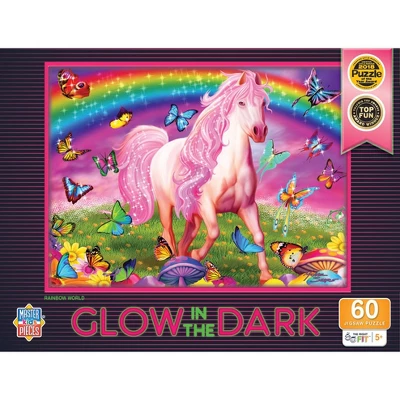 MasterPieces 60 Piece Glow In The Dark Puzzle - Rainbow World - 14"x19" 3 MasterPieces 60 Piece Glow In The Dark Puzzle - Rainbow World - 14"x19"