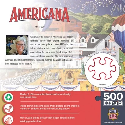 MasterPieces 500 Piece EZ Grip Jigsaw Puzzle - 4th Of July - 19.25"x26.75" 5 MasterPieces 500 Piece EZ Grip Jigsaw Puzzle - 4th Of July - 19.25"x26.75" - Image 3