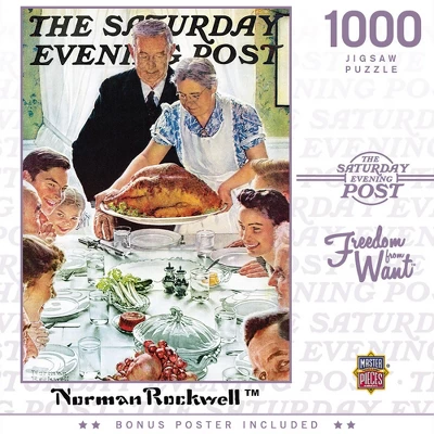 MasterPieces 1000 Piece Jigsaw Puzzle - Freedom From Want - 19.25"x26.75" 3 MasterPieces 1000 Piece Jigsaw Puzzle - Freedom From Want - 19.25"x26.75"
