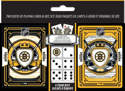 MasterPieces Officially Licensed NHL Boston Bruins 2-Pack Playing Cards & Dice Set For Adults 3 MasterPieces Officially Licensed NHL Boston Bruins 2-Pack Playing Cards & Dice Set For Adults