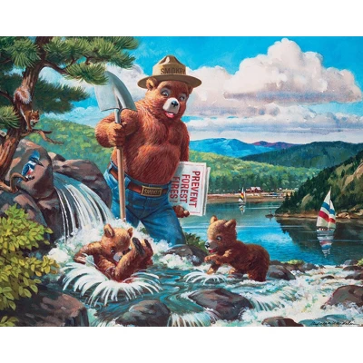 MasterPieces Kids Puzzle Set - Smokey Bear 4-Pack 100 Piece Jigsaw Puzzles 6 MasterPieces Kids Puzzle Set - Smokey Bear 4-Pack 100 Piece Jigsaw Puzzles - Image 4