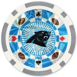 MasterPieces Casino Style 20 Piece 11.5 Gram Poker Chip Set NFL Carolina Panthers Gold Edition