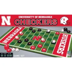 MasterPieces Officially Licensed NCAA Nebraska Cornhuskers Checkers Board Game For Families And Kids Ages 6 And Up