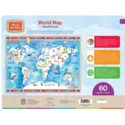 MasterPieces 60 Piece Kids Jigsaw Puzzle - Hello, World! Map Wood Puzzle 9 MasterPieces 60 Piece Kids Jigsaw Puzzle - Hello, World! Map Wood Puzzle -Games and Puzzles Shop GUEST 805c2b94 9e9b 4268 801a b25889b43b79