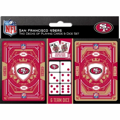 MasterPieces Officially Licensed NFL San Francisco 49ers 2-Pack Playing Cards & Dice Set For Adults 3 MasterPieces Officially Licensed NFL San Francisco 49ers 2-Pack Playing Cards & Dice Set For Adults