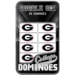 MasterPieces Officially Licensed NCAA Georgia Bulldogs 28 Piece Dominoes Game For Adults