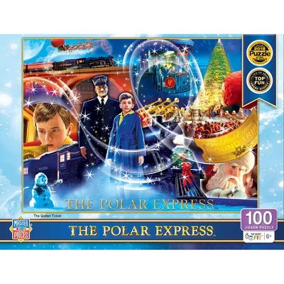 MasterPieces 100 Piece Christmas Puzzle - The Polar Express Golden Ticket 3 MasterPieces 100 Piece Christmas Puzzle - The Polar Express Golden Ticket