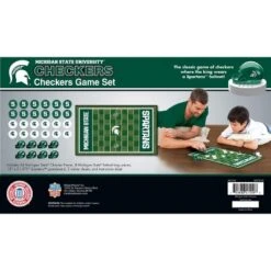 MasterPieces Officially Licensed NCAA Michigan State Spartans Checkers Board Game For Families And Kids Ages 6 And Up -Games and Puzzles Shop GUEST 85809c7a a43f 4ffb 90db 1dfad8445633