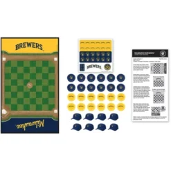 MasterPieces Officially Licensed MLB Milwaukee Brewers Checkers Board Game For Families And Kids Ages 6 And Up -Games and Puzzles Shop GUEST 862cfcb2 0794 48bd 97b1 927e766fab4c