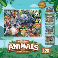 MasterPieces 100 Piece Jigsaw Puzzle For Kids - Safari Friends - 11.5"x15" -Games and Puzzles Shop GUEST 868d6c3b 53a9 4c62 95b3 bd9849ec0a3b
