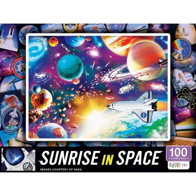 MasterPieces 100 Piece Puzzle For Kids - NASA Sunrise In Space - 11.5"x15" 3 MasterPieces 100 Piece Puzzle For Kids - NASA Sunrise In Space - 11.5"x15"