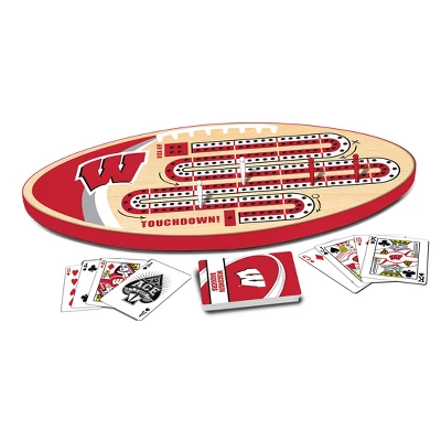 MasterPieces Officially Licensed NCAA Wisconsin Badgers Wooden Cribbage Game For Adults 4 MasterPieces Officially Licensed NCAA Wisconsin Badgers Wooden Cribbage Game For Adults - Image 2