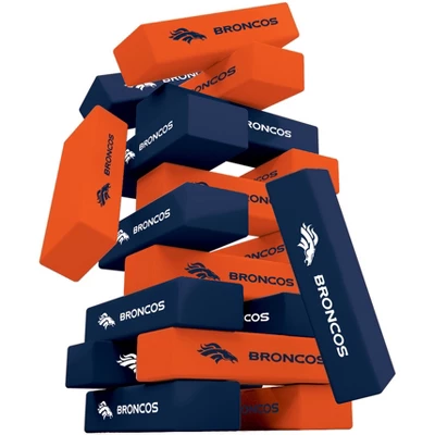 MasterPieces Real Wood Block Tumble Towers - NFL Denver Broncos 4 MasterPieces Real Wood Block Tumble Towers - NFL Denver Broncos - Image 2