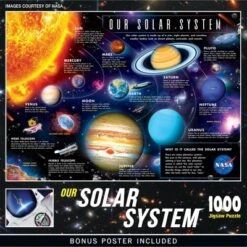 MasterPieces 1000 Piece Jigsaw Puzzle - NASA Solar System - 18"x24"