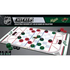 MasterPieces Officially Licensed NHL Minnesota Wild Checkers Board Game For Families And Kids Ages 6 And Up