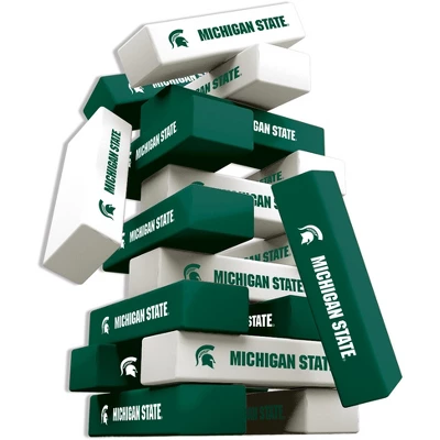 MasterPieces Real Wood Block Tumble Towers - NCAA Michigan State Spartans 4 MasterPieces Real Wood Block Tumble Towers - NCAA Michigan State Spartans - Image 2