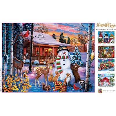 MasterPieces 300 Piece EZ Grip Christmas Jigsaw Puzzle - Winter Visitors 6 MasterPieces 300 Piece EZ Grip Christmas Jigsaw Puzzle - Winter Visitors - Image 4