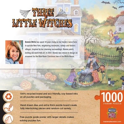 MasterPieces 1000 Piece Halloween Jigsaw Puzzle - Three Little Witches 5 MasterPieces 1000 Piece Halloween Jigsaw Puzzle - Three Little Witches - Image 3