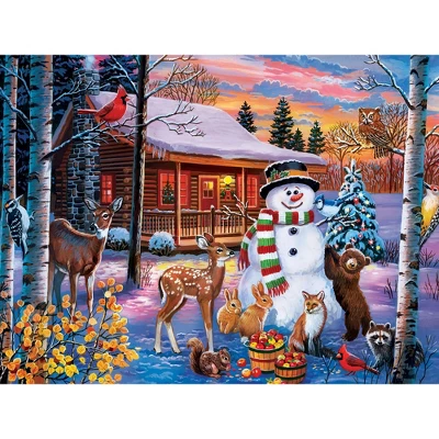 MasterPieces 300 Piece EZ Grip Christmas Jigsaw Puzzle - Winter Visitors 4 MasterPieces 300 Piece EZ Grip Christmas Jigsaw Puzzle - Winter Visitors - Image 2