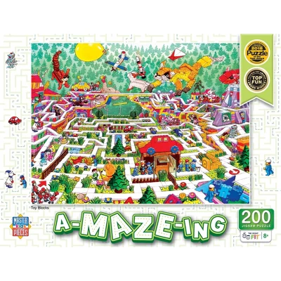 MasterPieces A-Maze-Ing 200 Piece Jigsaw Puzzle - Toy Blocks - 14"x19" 3 MasterPieces A-Maze-Ing 200 Piece Jigsaw Puzzle - Toy Blocks - 14"x19"