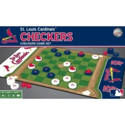 MasterPieces Officially Licensed MLB St. Louis Cardinals Checkers Board Game For Families And Kids Ages 6 And Up