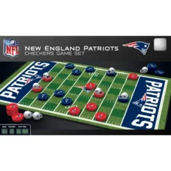 MasterPieces Officially Licensed NFL New England Patriots Checkers Board Game For Families And Kids Ages 6 And Up
