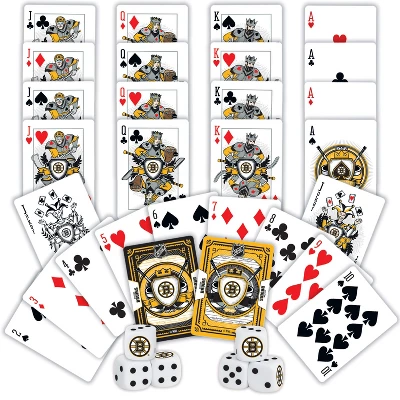 MasterPieces Officially Licensed NHL Boston Bruins 2-Pack Playing Cards & Dice Set For Adults 4 MasterPieces Officially Licensed NHL Boston Bruins 2-Pack Playing Cards & Dice Set For Adults - Image 2