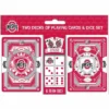 MasterPieces Officially Licensed NCAA Ohio State Buckeyes 2-Pack Playing Cards & Dice Set For Adults