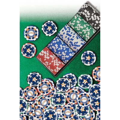 MasterPieces Casino Style 100 Piece Poker Chip Set - MLB Houston Astros 7 MasterPieces Casino Style 100 Piece Poker Chip Set - MLB Houston Astros - Image 5