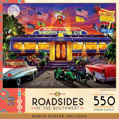 MasterPieces 550 Piece Jigsaw Puzzle - Bandito's Dining Car - 18"x24" 3 MasterPieces 550 Piece Jigsaw Puzzle - Bandito's Dining Car - 18"x24"