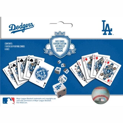 MasterPieces Officially Licensed MLB Los Angeles Dodgers 2-Pack Playing Cards & Dice Set For Adults 5 MasterPieces Officially Licensed MLB Los Angeles Dodgers 2-Pack Playing Cards & Dice Set For Adults - Image 3