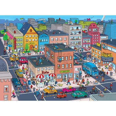 MasterPieces 100 Piece Kids Jigsaw Puzzle - 101 Things To Spot In Town 4 MasterPieces 100 Piece Kids Jigsaw Puzzle - 101 Things To Spot In Town - Image 2
