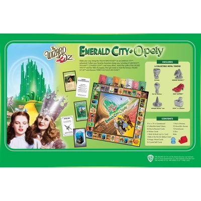 MasterPieces Opoly Family Board Games - The Wizard Of Oz Emerald City Opoly 5 MasterPieces Opoly Family Board Games - The Wizard Of Oz Emerald City Opoly - Image 3
