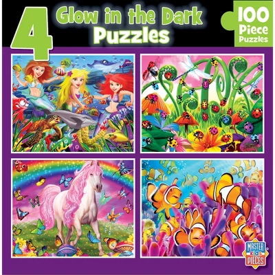 MasterPieces Kids Jigsaw Puzzle Set - Purple Glow 4-Pack 100 Pieces 3 MasterPieces Kids Jigsaw Puzzle Set - Purple Glow 4-Pack 100 Pieces