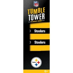 MasterPieces Real Wood Block Tumble Towers - NFL Pittsburgh Steelers