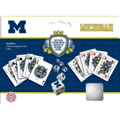 MasterPieces Officially Licensed NCAA Michigan Wolverines 2-Pack Playing Cards & Dice Set For Adults -Games and Puzzles Shop GUEST ac3c7715 58f2 4359 8403 fb3a94dad950