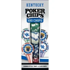 MasterPieces Casino Style 100 Piece Poker Chip Set - NCAA Kentucky Wildcats