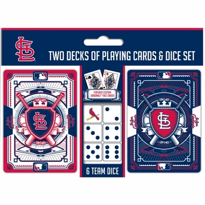 MasterPieces Officially Licensed MLB St. Louis Cardinals 2-Pack Playing Cards & Dice Set For Adults 3 MasterPieces Officially Licensed MLB St. Louis Cardinals 2-Pack Playing Cards & Dice Set For Adults