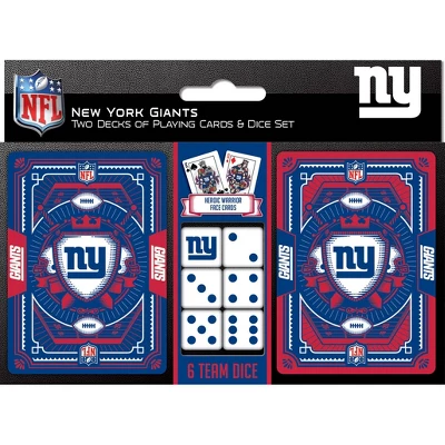 MasterPieces Officially Licensed NFL New York Giants 2-Pack Playing Cards & Dice Set For Adults 3 MasterPieces Officially Licensed NFL New York Giants 2-Pack Playing Cards & Dice Set For Adults