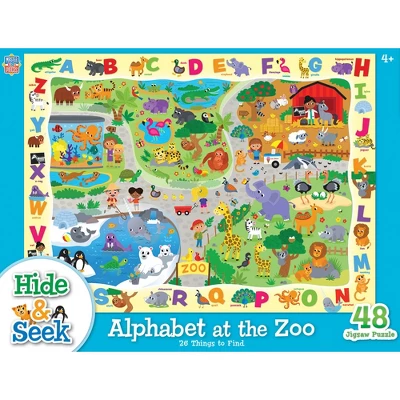 MasterPieces 48 Piece Kids Jigsaw Puzzle - Alphabet At The Zoo - 14"x19" 3 MasterPieces 48 Piece Kids Jigsaw Puzzle - Alphabet At The Zoo - 14"x19"